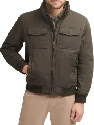 Men's Quilted Lined Flight Bomber Jacket