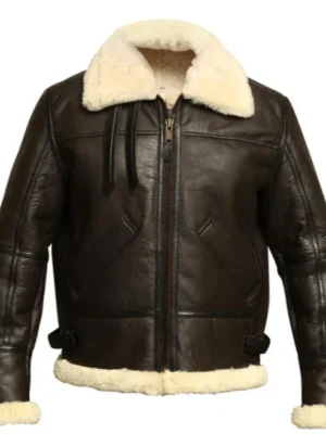 B3 Bomber Aviator Sheepskin Shearling Leather Jacket