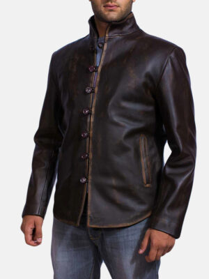 Drakeshire Brown Leather Jacket