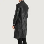 Wilde Black Leather Varsity Coat