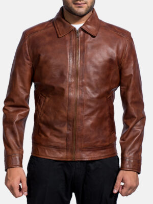 Inferno Brown Leather Jacket