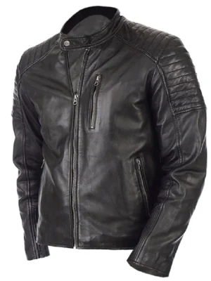 Vintage Biker Genuine Lambskin Black Leather Jacket