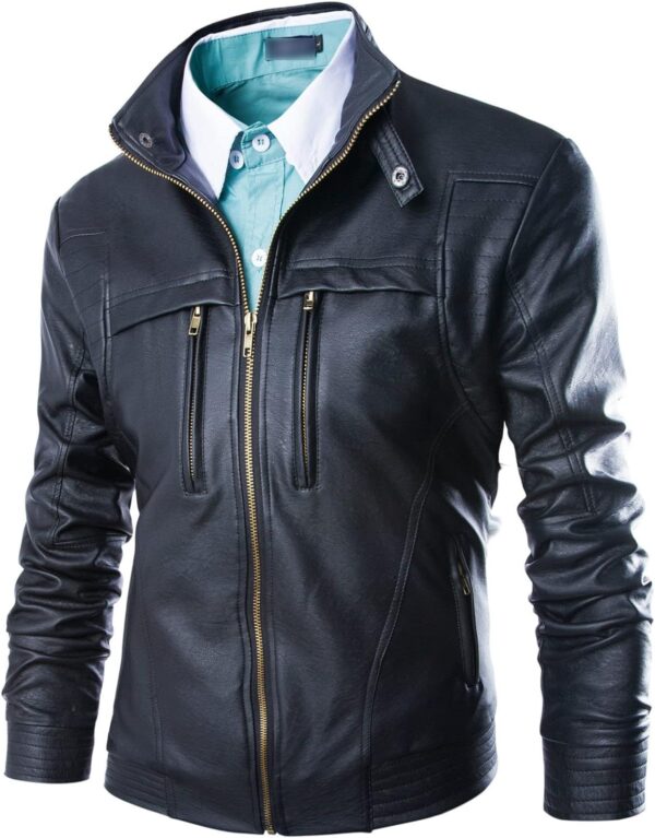 Men's Vintage Motorcycle Riding Leather Jacket