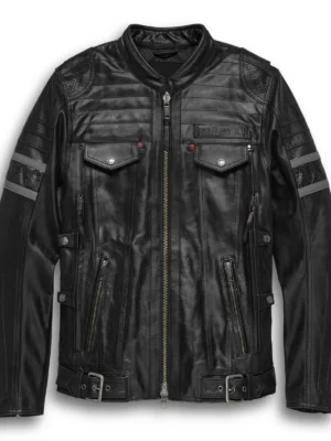 Harley-Davidson H-D Triple Vent System Wick Twister Leather Jacket