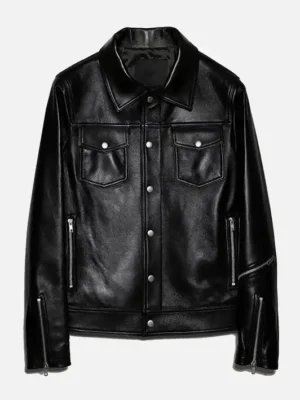 Men's Trucker Biker Black Jacket