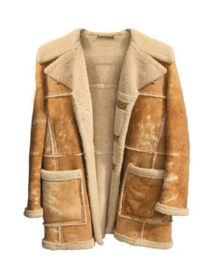 Unisex Brown Sheepskin Shearling Coat